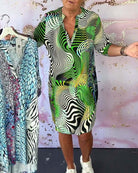 ALIRA™ - VIBRANT PATTERNED DRESS - ENVI