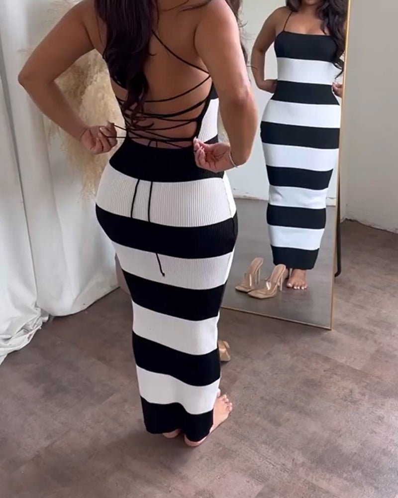 ANGELICA™ - Striped BodyContour Dress - ENVI