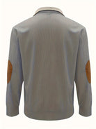 Barry™ | Pleated Henley Shirt with Patchwork - ENVI