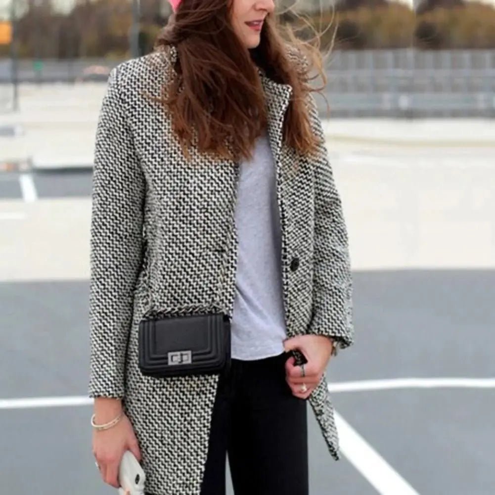 Cheska™ | Long wool coat jacket - ENVI