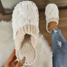 Cozy Winter Fuzzy Slippers - Soft, Warm, and Comfortable Closed - Toe Shoes for Indoor Bedroom Use - Plush Slip - On Design with Gentle Grip Sole - ENVI