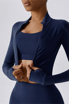 Cropped Long Sleeve Track Jacket - ENVI