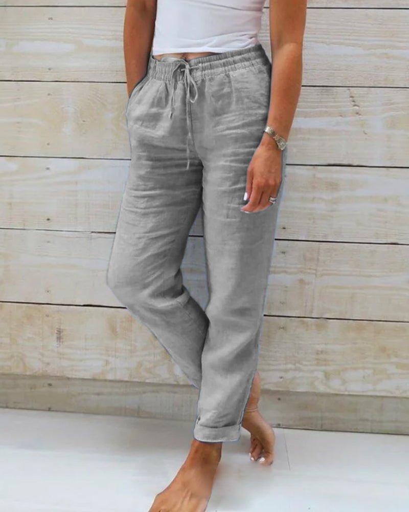 Eliza™ | Linen Fitted Pants - ENVI