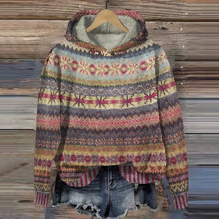 GABRIELLE | ETHNIC RETRO HOODIE - ENVI