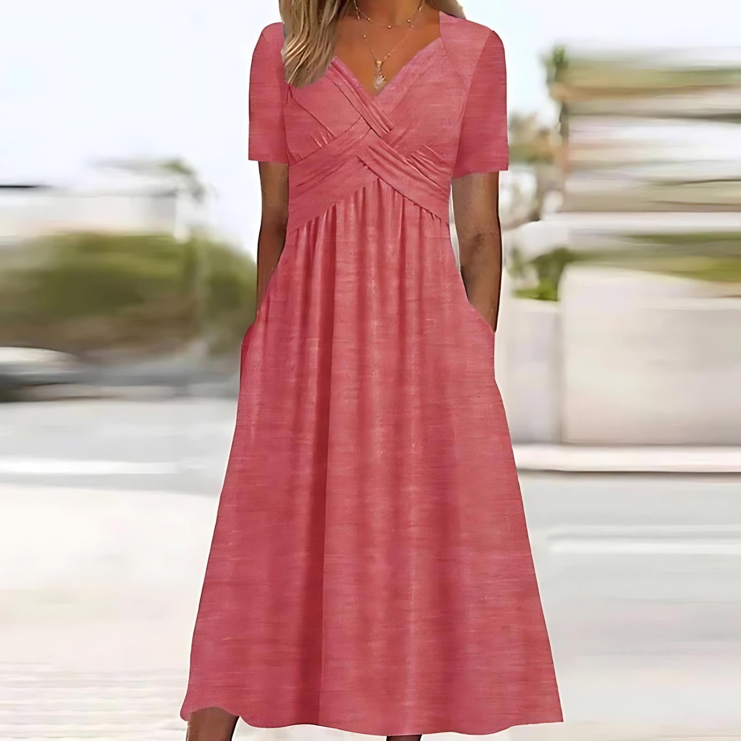 JAMAICA™ Elegant midi dress with tummy control - ENVI