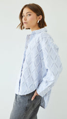 Lyla™ | Distressed Striped Shirt - ENVI