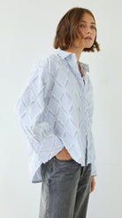 Lyla™ | Distressed Striped Shirt - ENVI