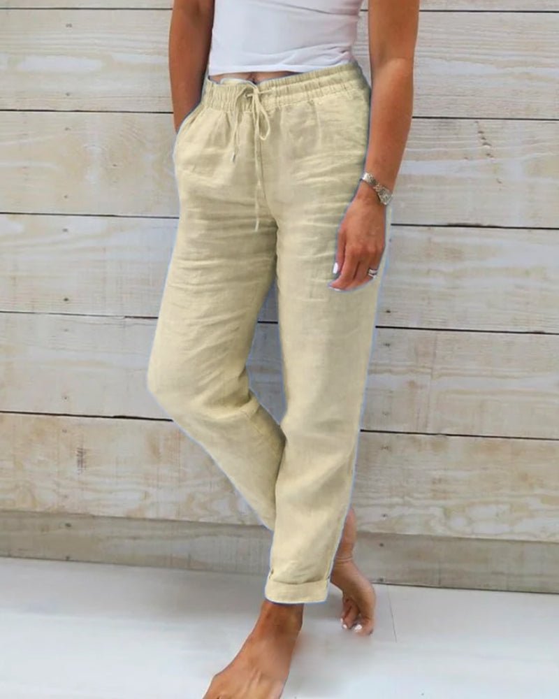 Monica™ | Linen Summer Trousers - ENVI