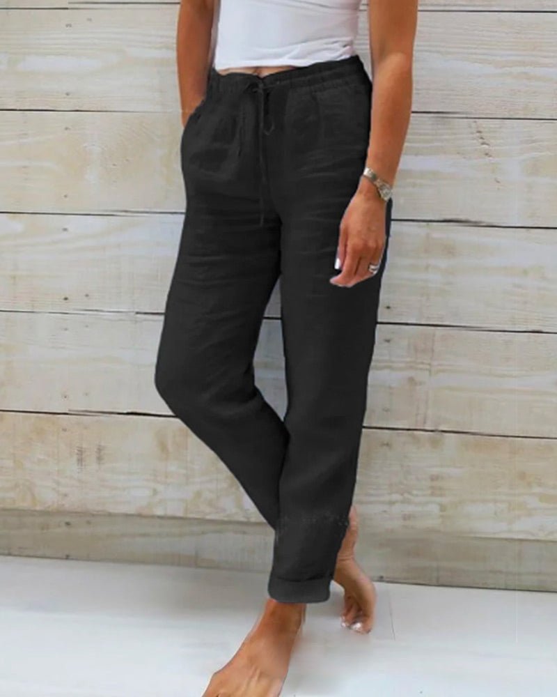 Monica™ | Linen Summer Trousers - ENVI