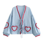 Nicole™ | Vintage Loose Heart Pockets Shirt - ENVI