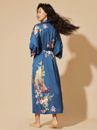 Peacock Blue Kimono Robe - ENVI