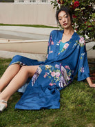 Peacock Blue Kimono Robe - ENVI