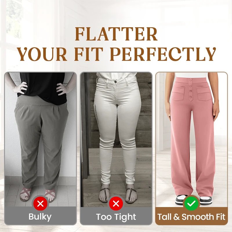 Ria™ | High Waist Stretch Casual Pants - ENVI