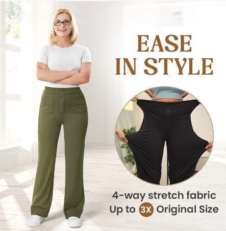 Ria™ | High Waist Stretch Casual Pants - ENVI