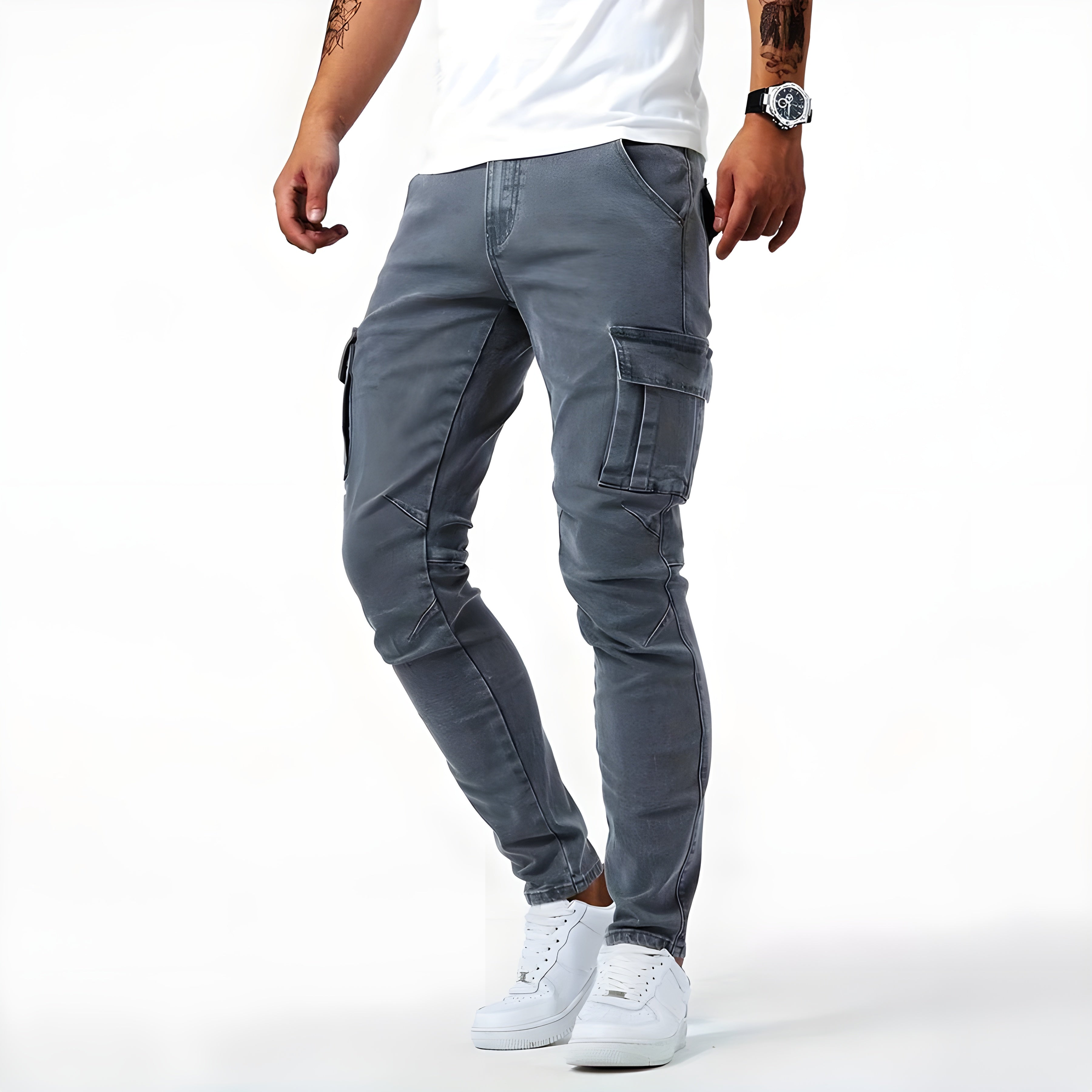 Rigor™ | Stretchable Denim Cargo Pants - ENVI