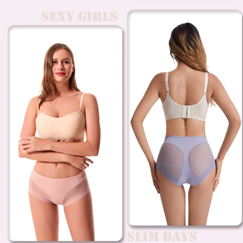 Seamless Ice Silk High Waist Bodycon Briefs | Buy 1, Get Pack of 4 - ENVI