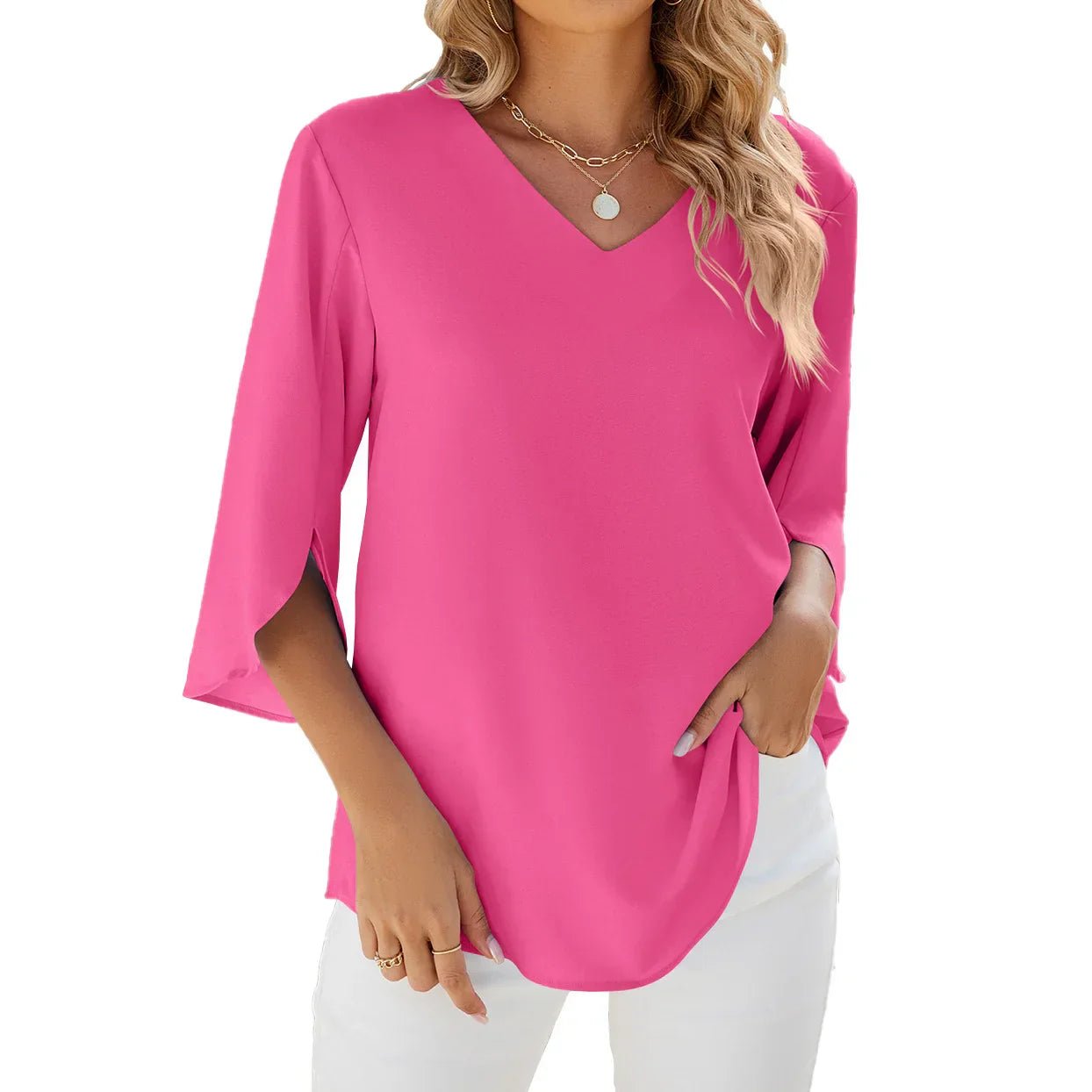 Sophia™ | V-neck blouse - ENVI