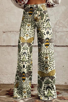 Women's Honeybee Print Casual Wide Leg Pants - ENVI