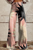 Women's Thunder Strike Print Casual Wide Leg Pants - ENVI